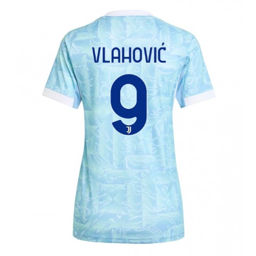 Juventus Dusan Vlahovic #9 Bortatröja Kvinnor 2025-26 Kortärmad Juventus Dusan Vlahovic #9 Bortatröja Kvinnor 2025-26 Kortärmad